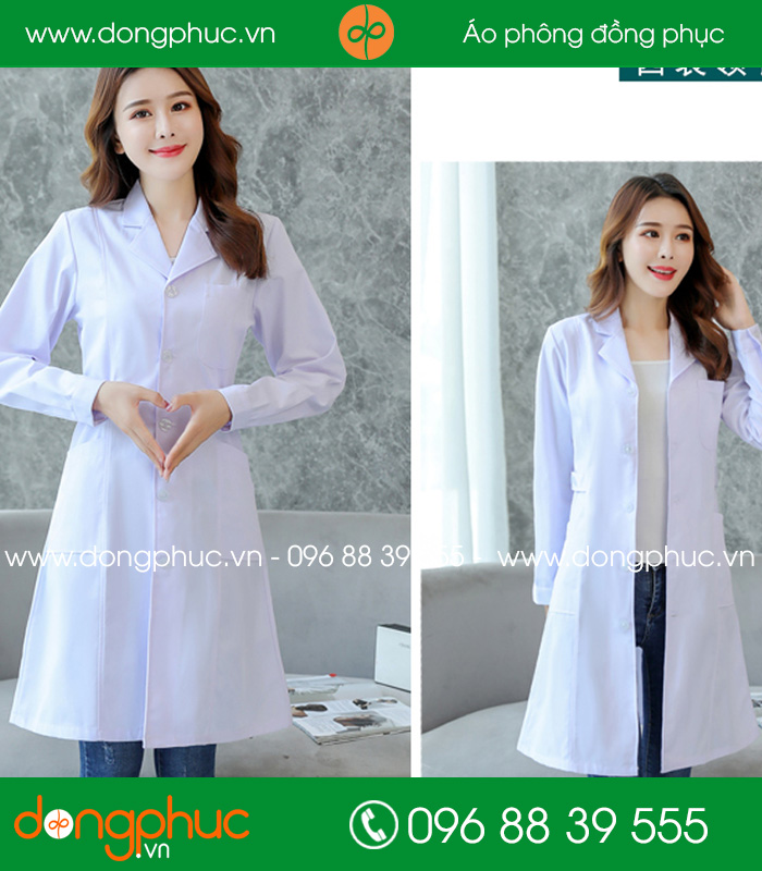 Áo blouse đồng phục y tá - Bác sĩ màu trắng